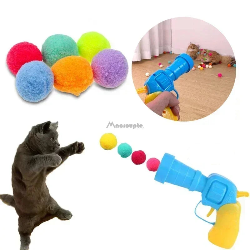For Cats - Plush Ball Shooting Gun